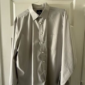 Stafford Taupe men’s Dress Shirt 17 1/2, 36/37